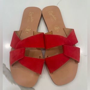 Seychelles Sandal with Red Suede - Size 7